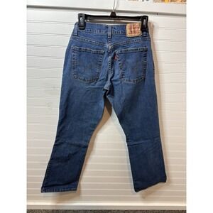 Levis 550 Womens 8S Relaxed Boot Cut Jeans Stretch Denim Waist 28" Inseam 28"